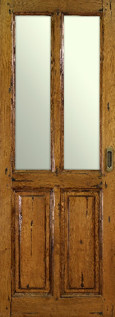 Silène 2 panels, 2 lites - Mountain Style solid wood interior door